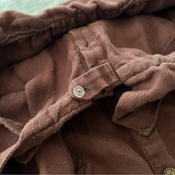 Reformation Marian Linen Dress in Brown Off The Shoulder Celeb Favorite Rare HTF - Picture 7 of 9